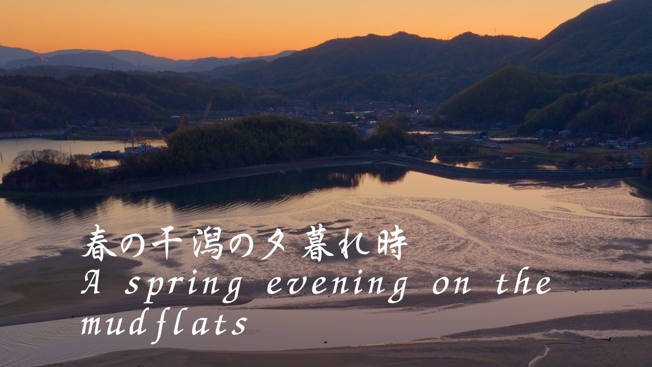 春の瀬戸内、干潟のマジックアワー The tidal flats of the Seto