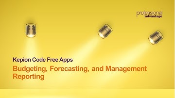 Kepion Code Free Apps for Budgeting, Forecasting, and Management Reporting