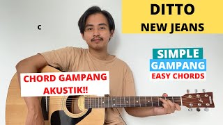EASY GUITAR CHORDS (Ditto 가사 - New Jeans 뉴진스) (Guitar Tutorial) Simple! EASY GUITAR CHORDS (Ditto 가사 - New Jeans 뉴진스) (Guitar Tutorial) Simple!