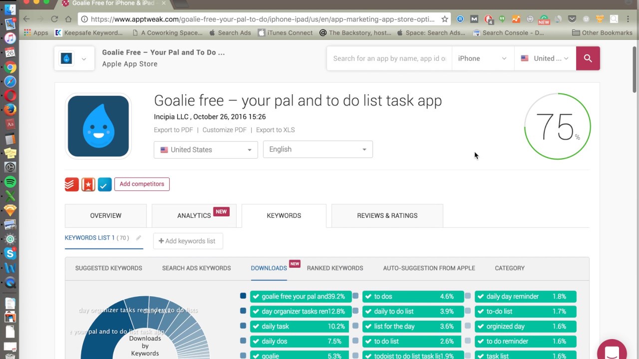 Overview Of Apptweak Aso Tool Demo On Goalie App Youtube Overview Of Apptweak Aso Tool Demo On Goalie App Youtube