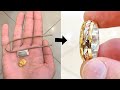 Making a Ring from Silver, Gold and Copper Wire! | Tricolor Ring Jewelery Making | How its made | 4K