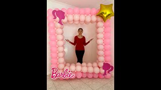 Barbie balloon frame #barbie #barbieballoons