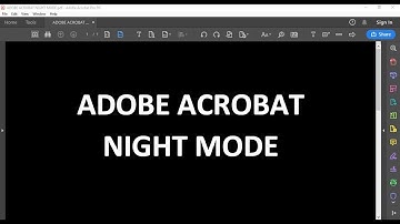 adobe acrobat night mode