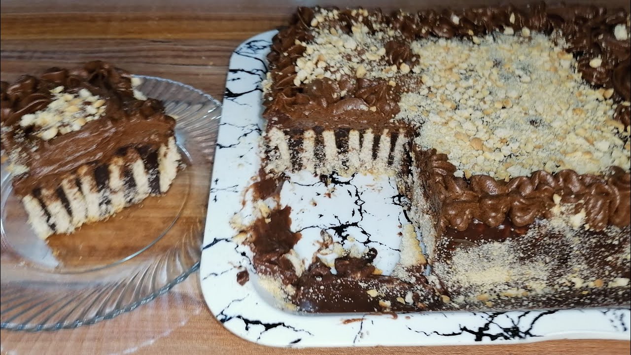 كيكه بارده بدون بيض بدون فرن بدون قالب الشكل حتبهري كل ضيوفج