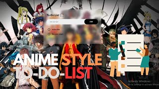 Anime Style TO-Do-List using html css and Javascript #coding #frontend #javascript  #tutorial