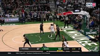 Nba, Playoff 2019, Bucks Vs. Pistons, Round 1, Game 1, Move 27, Khris Middleton, 2 Pointer