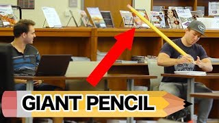 Giant Pencil in the Library Prank