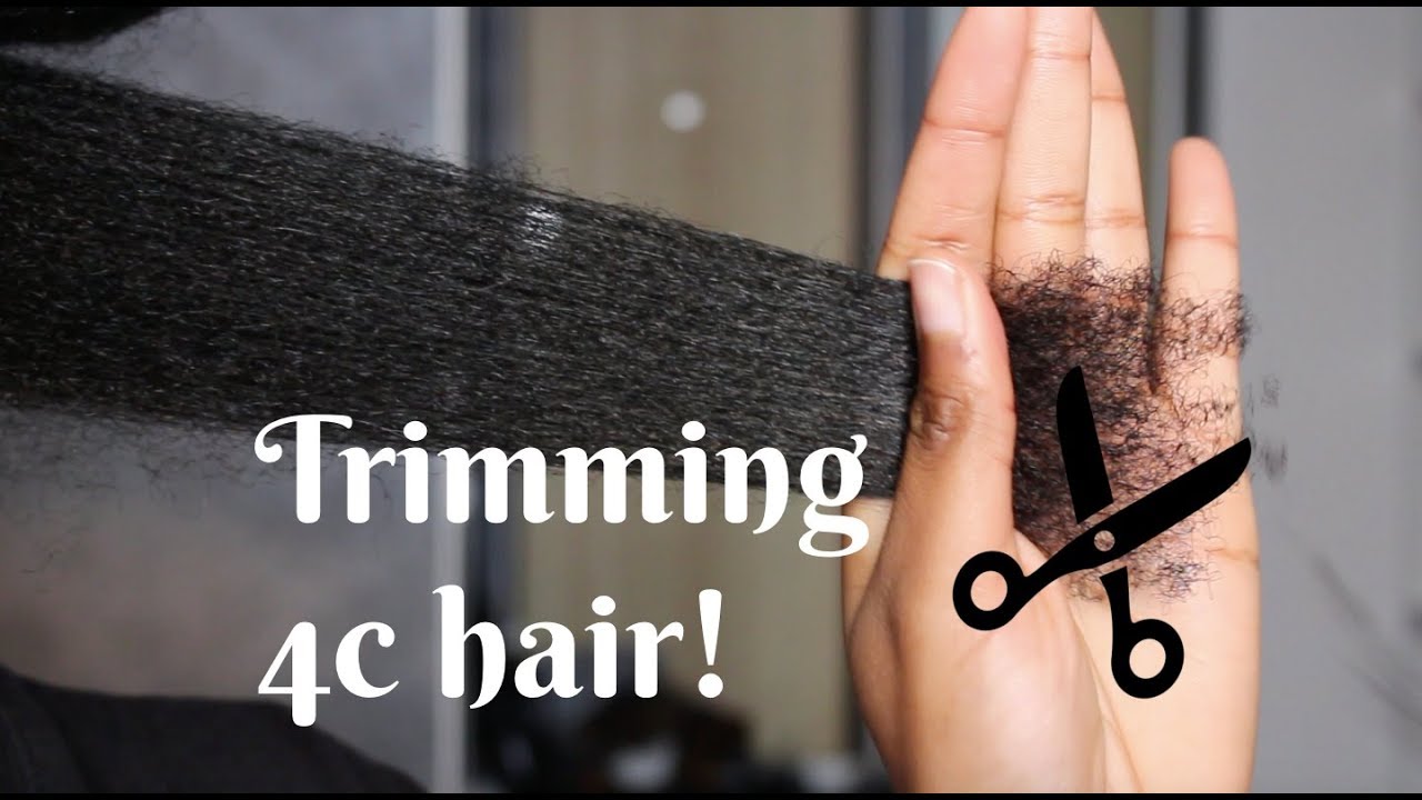 TRIMMING MY TYPE 4 NATURAL HAIR AT HOME YouTube