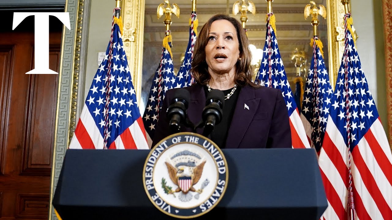 Kamala Harris calls for immediate Gaza ceasefire - YouTube