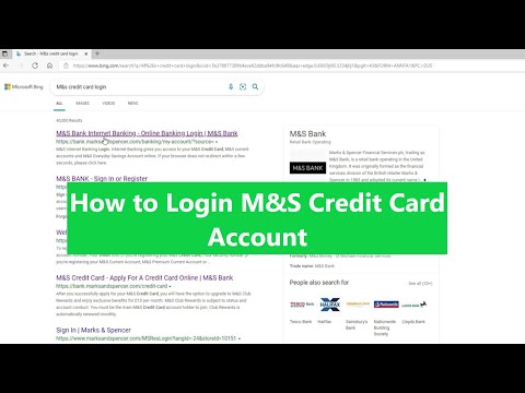 How to Login To M&S Credit Card Account  M&S Credit Card Sign In Tutorial