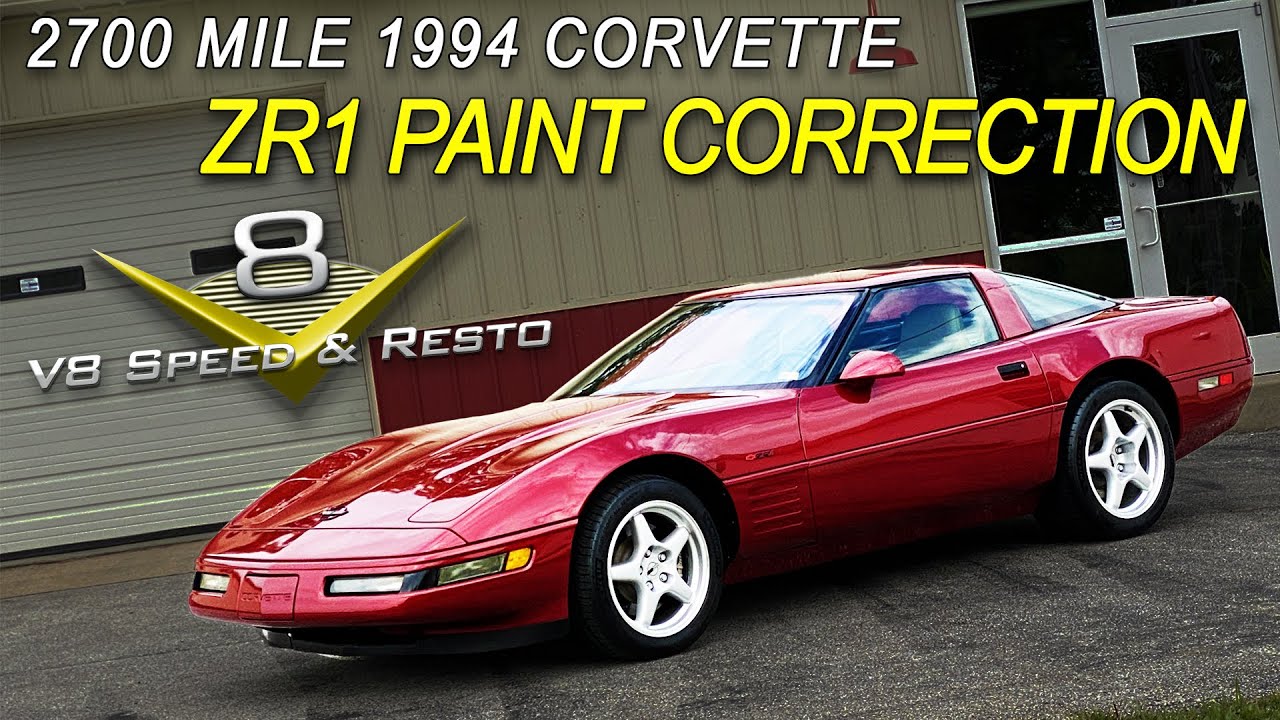 2 Step Paint Correction and Ceramic Coating on 2700 Mile Corvette ZR-1 at V8 Speed and Resto Shop
