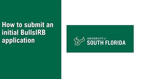 Initial BullsIRB Submission