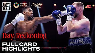 Thumbnail for FULL CARD HIGHLIGHTS | Day of Reckoning | Joshua vs. Wallin, Wilder vs. Parker & More!