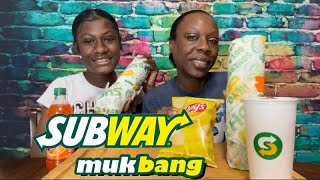 Subway sandwich mukbang | mukbang | eat with me | asmr