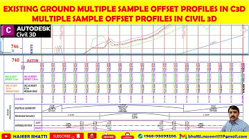 Existing Ground Sample offset Profiles in Civil 3d | creating multiple surface offsets in civil 3d