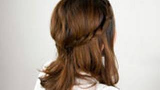 Hair Arrange braid line 三つ編みで頭にラインを作ってみよう