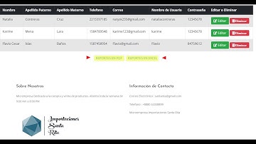 Reportes PDF y Exel con HTML PHP y la Liberia lib