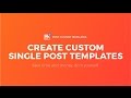 Create single post template for wordpress  no code works on any theme  post custom templates pro