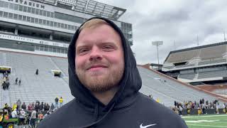 Iowa football center Logan Jones recaps spring progress for offensive line