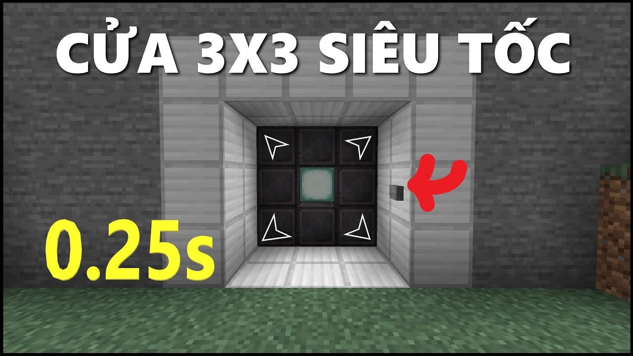 ✔ Cách Làm Cửa 3×3 Đẹp Nhất Trong Minecraft