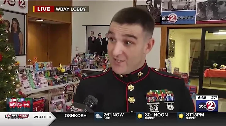 Marines collect toy donations curbside at Toys for Tots Last Call