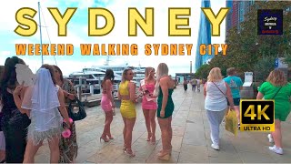[4K] WEEKEND WALKING DOWNTOWN SYDNEY AUSTRALIA.