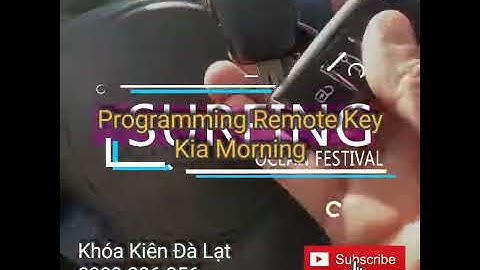 Programming Remote Key Kia Morning