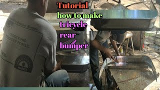 Tutorial/ step by step making tricycle rear bumper.