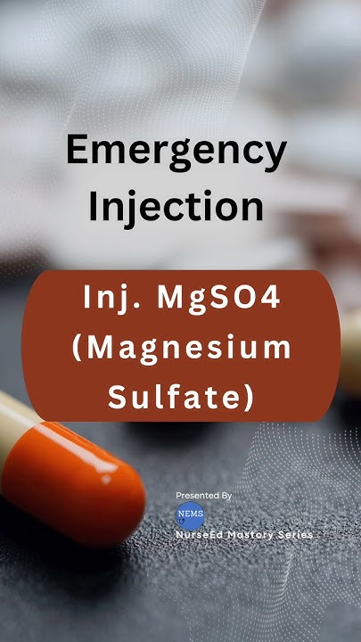 Inj. MgSO4 Magnesium sulfate| NurseEd Mastery Series, #shorts, #short ...