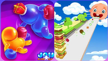 Max levels Join Blob 3d vs  Sandwich run 3D 🛑⚫️🟣Big Levels Android iOS Gameplay JUT3