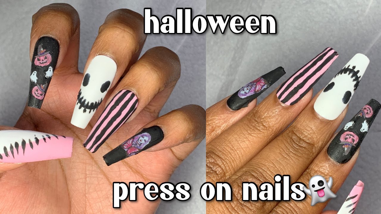 How To Make Custom Press On Nails Halloween Press On Nails ๐ป | How To Make Your Own Press On Nails