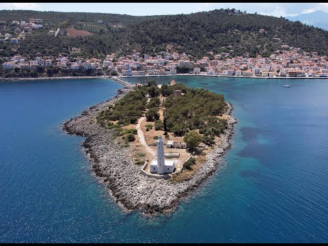 Γύθειο Λακωνίας.Ένα νησί στην Στεριά.Gytheio-Greece.4k video,aerial,Skyview.