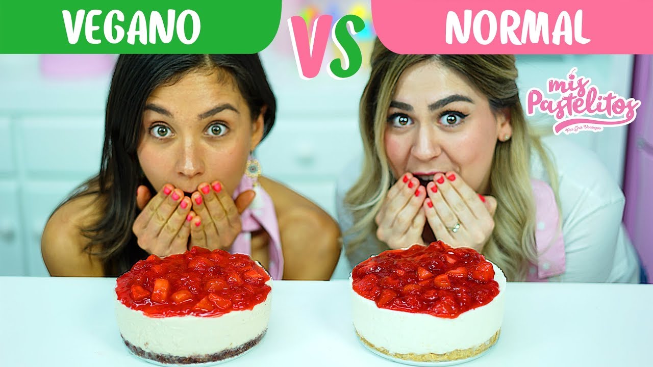 CHEESECAKE VEGANO VS NORMAL CON RAWVANA | MIS PASTELITOS | Mis Pastelitos