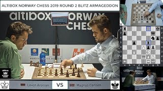 BEAUTIFUL ROOK SACRIFICE! Levon Aronian Vs Magnus Carlsen| Blitz Armageddon Norway Chess 2019 Round2 by Chess Studio 56,132 views 4 years ago 17 minutes
