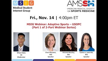 Adaptive Sports Series: Part 1 (USOPC) | AMSSM MSIG Webinar