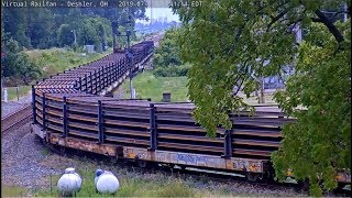 AMAZING!   1/4 MILE CWR-Continious Welded Rail bending like cooked Spaghetti!