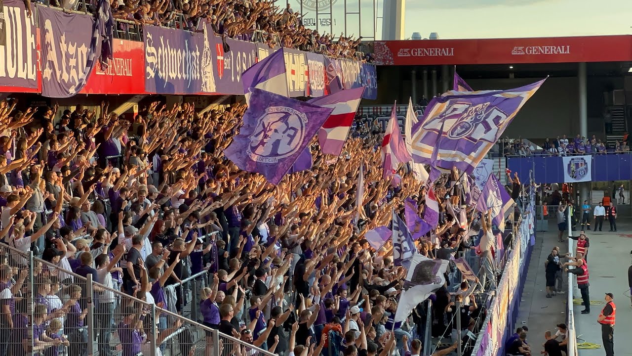 Austria Wien vs Altach - Ultras Support in Vienna | Austrian Bundesliga Atmosphere