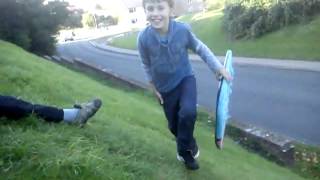 Grass sledging and fight
