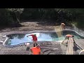 Fiberglass saltwater pool installation part 3  time lapse  latham cambridge swimming pool