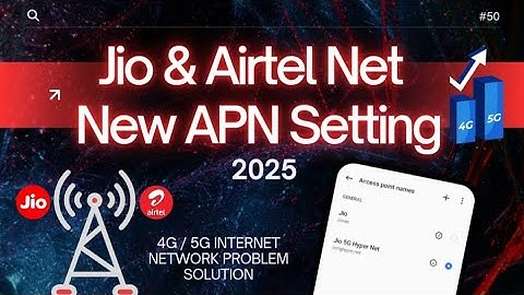 Jio & Airtel Net New APN Setting 2025 | Jio Network Problem solution | Jio5G internet speed increase