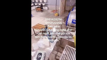 Chuyển giao công nghệ pha chế nước giặt nước rửa chén bát