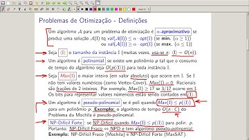 Algoritmos Aproximativos - UFC - Classes de Aproximabilidade