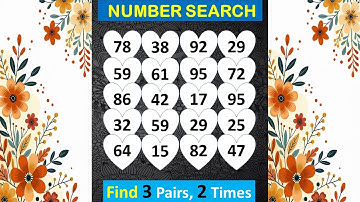 Number Search: Boost Improvement of Memory #mindset #memory #braingame #match #puzzle #quiz #311