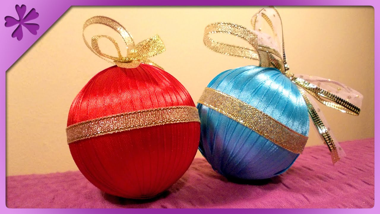 diy ribbon christmas balls eng subtitles speed up 33 singing christmas tree youtube