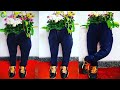 Old jeans ideas! Try This Flower Garden Using Waste Materials/planter ideas /ORGANIC GARDEN