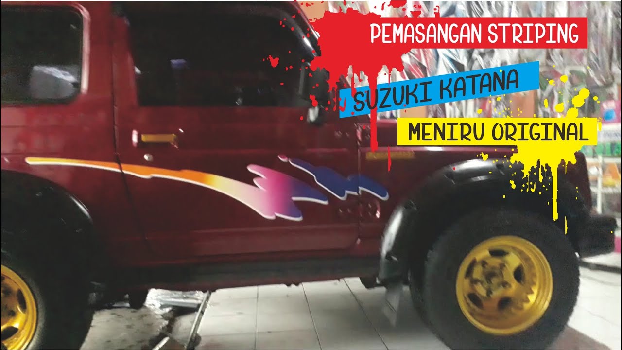 PASANG STRIPING SUZUKI KATANA DESIGN MIRIP ORIGINAL YouTube