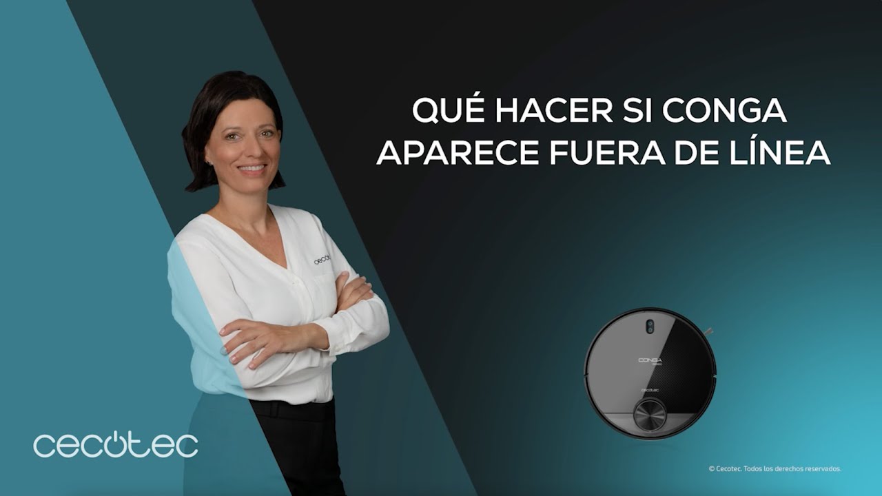 Qué hacer si el robot aspirador Conga aparece fuera de línea - YouTube