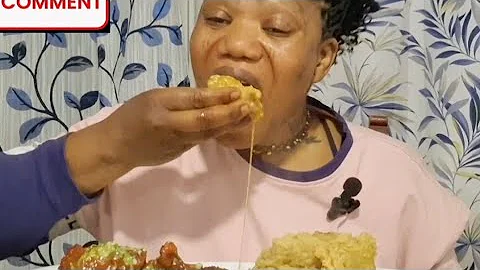 #ASMR Plantain Fufu Okra And #Stew #Food #Mukbang #fypyoutube #fypviral ❤️