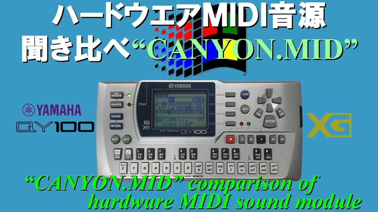 XG音源]CANYON.MID for YAMAHA QY100 - YouTube