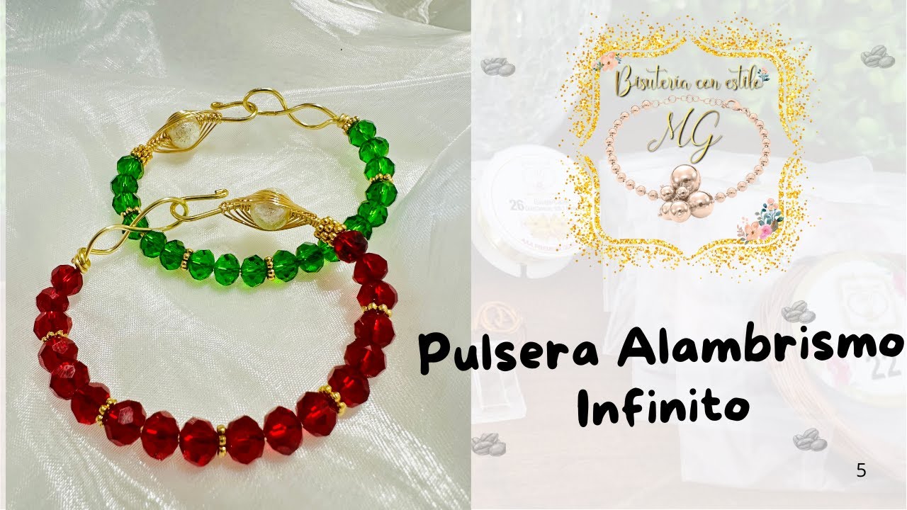 PULSERA EN ALAMBRISMO | Pulsera Infinito con Cristales 💎